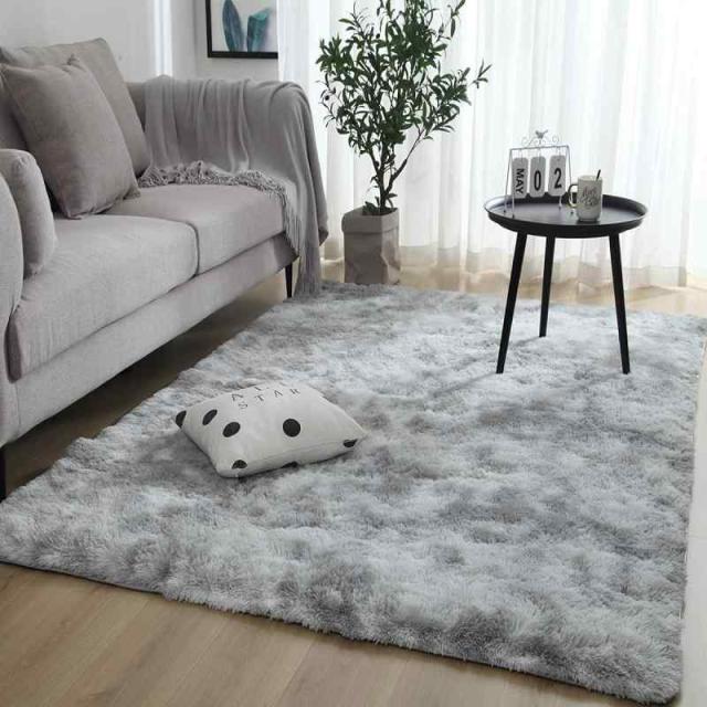 カーペット SpyFlyLie 洗えるラグ 北欧 長方形 ラグマット極厚毛足約4.0cm 絨毯 防ダニ 滑り止め付 抗菌 防臭 ふわふわ 秋冬 冷房 床暖房対応 ８枚滑り止めシート付き (160*200, グレー)の通販は 5,325円