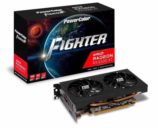 POWERCOLOR グラフィックボード AMD Radeon RX6500XT GDDR6 4GB 搭載モデル 【国内正規品】 AXRX 6500XT 4GBD6-DH/OC