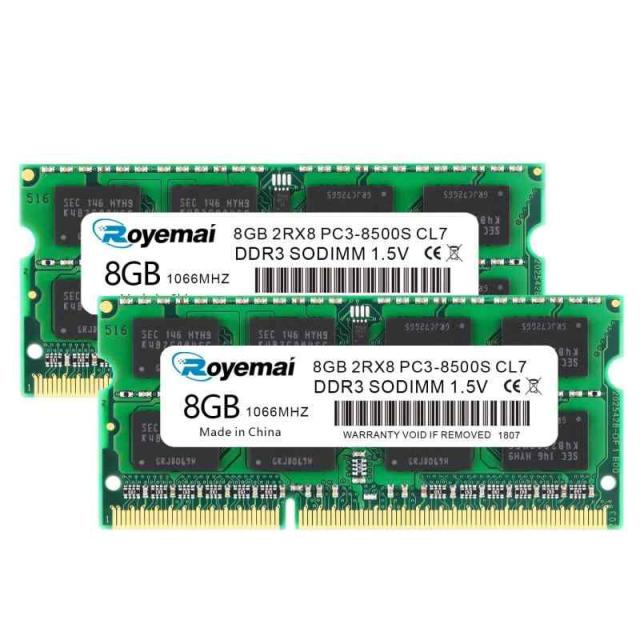 Royemai Memory ram (ddr3-sodimm-1066, 2x8g-ddr3-1066-8500-sodimm-1.5v-グリーン-ノートパソコン。)の通販は 5,231円