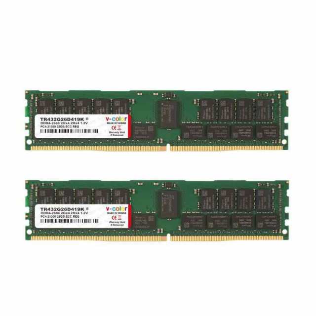 v-color Hynix 純正IC サーバー用メモリ DDR3-1600MHz PC3-12800 32GB (32GB×1枚) ECC Registered DIMM 4Gx4 4Rx4 1.35V CL11 ヒートシ