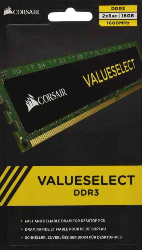 CORSAIR DDR3 デスクトップ Memory Module VALUE SELECT Series 8GB×2kit CMV16GX3M2A1600C11