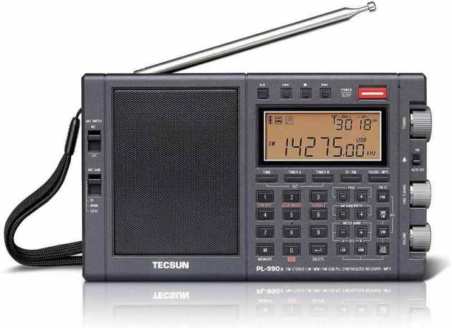 TECSUN 日本正規 PL-990x (PL-990) BCL 短波ラジオ FM/MW/SW/LW/CW/SSB/PLL PSE認証済日本製セル充電池付属 日本語版説明書 外部アンテナ