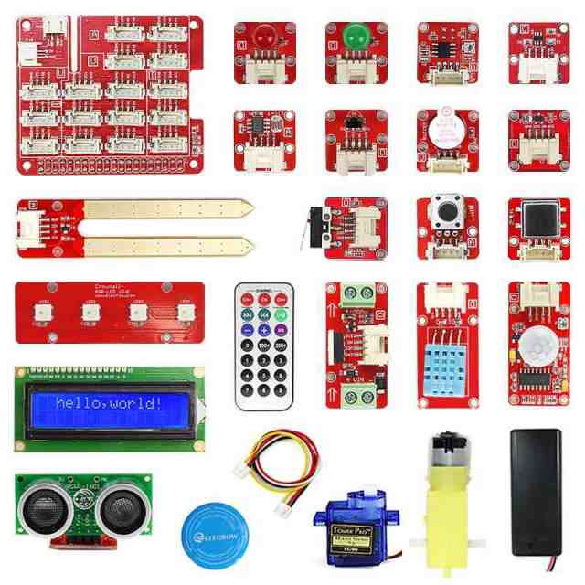 ELECROW Raspberry Pi用センサーキット プログラミング学習キット 電子機器とコーディングキット Raspberry Pi初心者向け