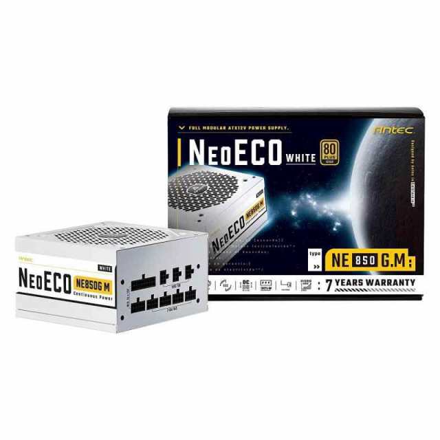 ANTEC Antec、80PLUS Gold認証取得 高効率高耐久フルモジュラー電源ユニットホワイトモデル「NE850G M White」 出力850W