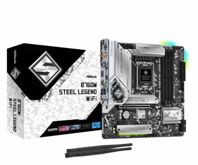 ASRock マザーボード B760M Steel Legend WiFi Intel 第12世代 ・ 13世代 CPU ( LGA1700 )対応 B760チップセット DDR5 Micro ATX マザー