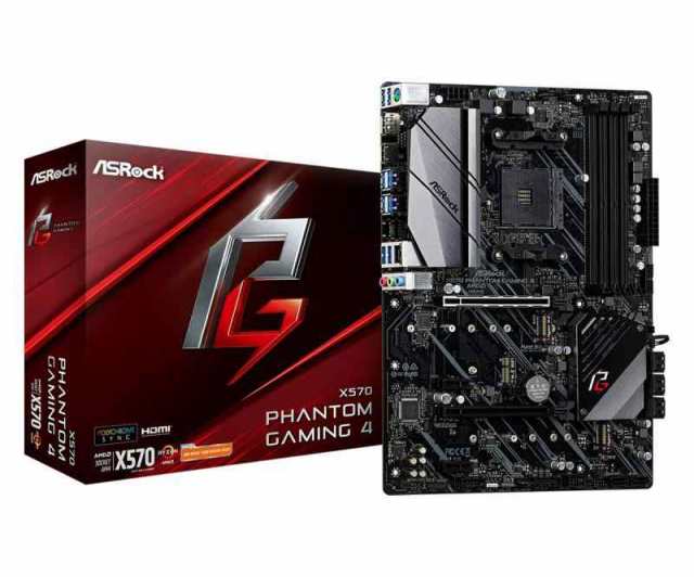 ASRock マザーボード X570 Phantom Gaming 4 AMD Ryzen 5000 シリーズ CPU ( Soket AM4 ) 対応 X570 ATX 【国内品】