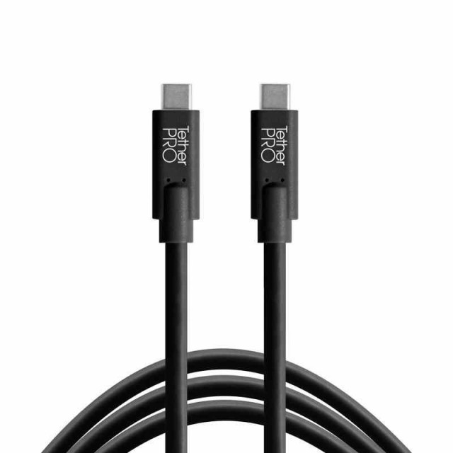 【国内品】TetherTools テザーツールズ TetherPro USB-C to 2.0 Mini-B 8-Pin 15 (4.6m) BL CUC2615-BLK (15 (4.6m) ブラック)