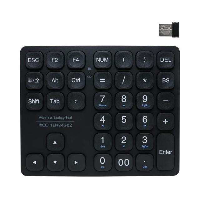 ミヨシ MCO Windows用 テンキー ワイヤレス 方向キー付き 2.4GHz接続 36キー (ブラック, 【】Win専用36キー/2.4GHz接続)の通販は 5,167円