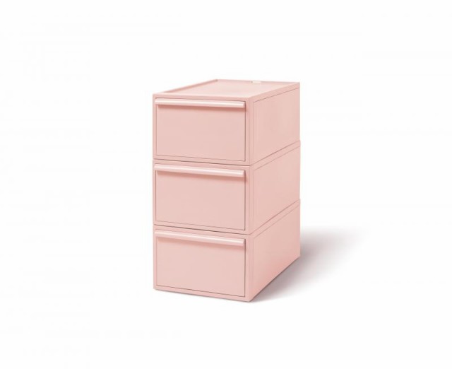 ライクイット (like-it) 収納ボックス クローゼットシステム 引出し (M) 3個組 ピンク CS-D2 3P 奥行き52cm クローゼット収納にピッタリの通販は