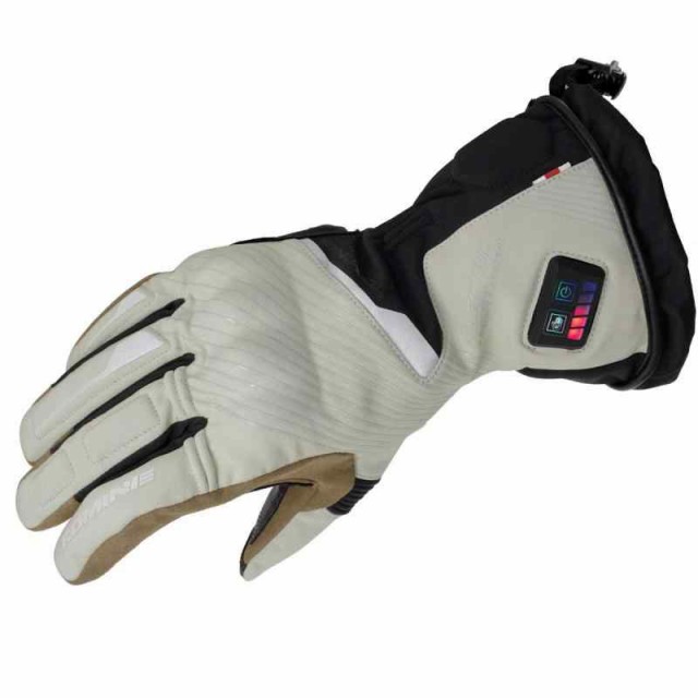 コミネ(KOMINE) バイク用 08-2155 EK-2155 デュアルヒートプロテクトエレクトリックグローブ セット (L, Light Grey/Black)