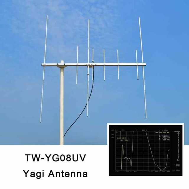 TWAYRDIO 144/430MHz デュアルバンド 八木アンテナ 8エレメント 室外 ハイゲイン 高利得 アンテナ TW-YG08UVの通販はau  PAY マーケット - ハンズ・オン | au PAY マーケット－通販サイト