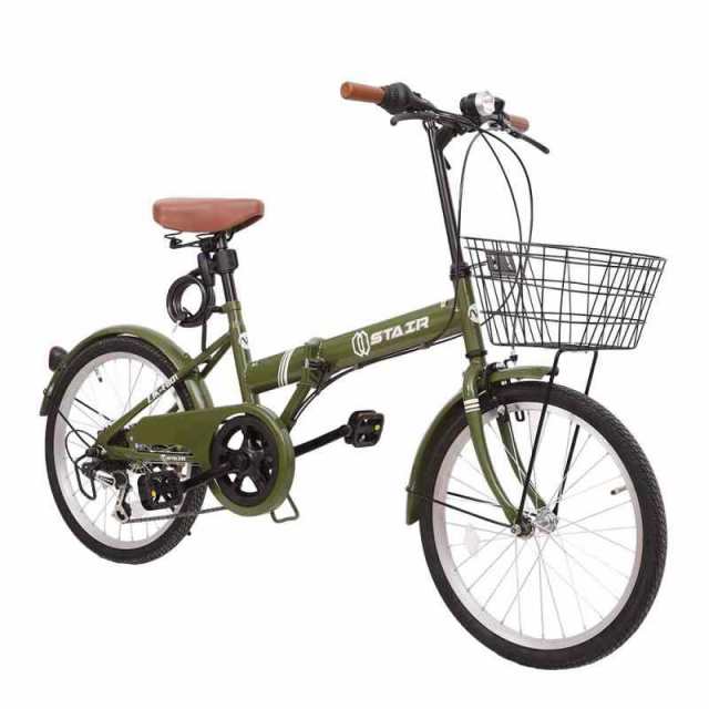 折りたたみ自転車 折り畳み自転車 20インチ シマノ6段変速 カゴ