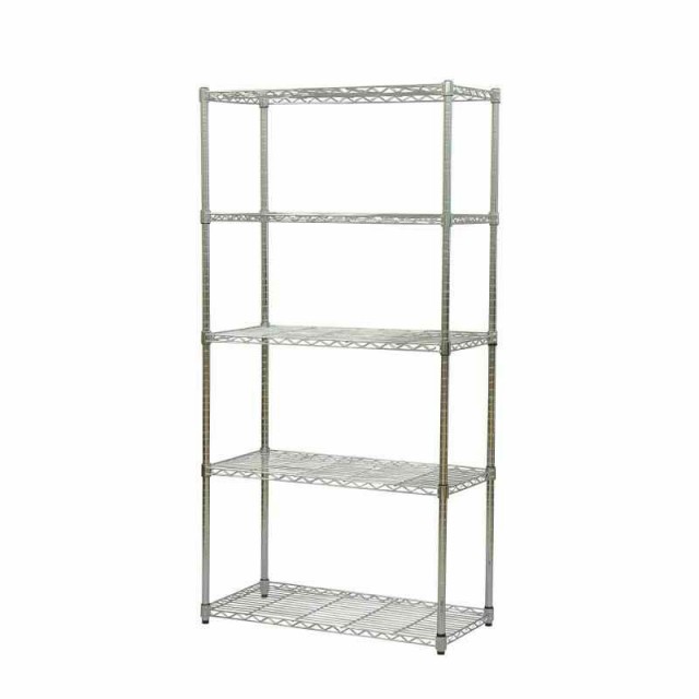 エイアイテック(AITECH) 25φスチールラックセット5段 幅90×奥行45×高さ180cm 組立品 メッキ YSR-9018の通販は