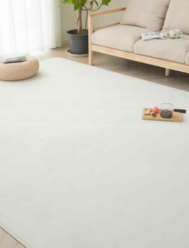 ＨＡＲＵＭＩＮ カーペット ラグ ラグマット 洗える 約1.5畳 絨毯 北欧 おしゃれ 抗菌 防臭 滑り止め オールシーズン 床暖房 ホットカーペット対応 床保護マット (200×250cm, アイボリー)の通販は 5,356円