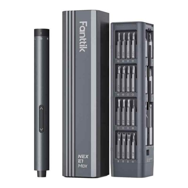 Fanttik E1 Max 電動精密ドライバー 50in1 精密ドライバーセット 3段階トルク ペン型 ポップアップ専用ケース USB-C 充電式 5/32インチ 正逆転 LEDライト スマホ メガネ カメラ 時計 DIY 修理ツールセット (グレー) 13,799円