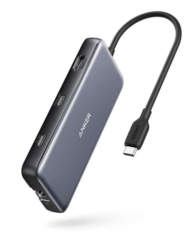 Anker PowerExpand 8-in-1 USB-C PD 10Gbps データ ハブ 100W USB Power Delivery 対応 USB-Cポート 4K (60Hz) 出力対応 HDMIポート 10Gb