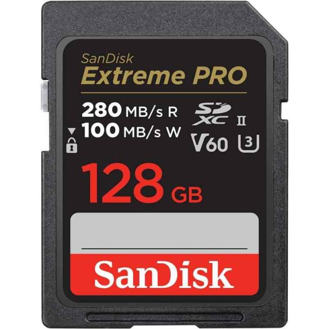 SanDisk SanDisk (サンディスク) Extreme PRO SDXC UHS-II カード (128GB, UHS-II V60。, Extreme PRO V60。)の通販は