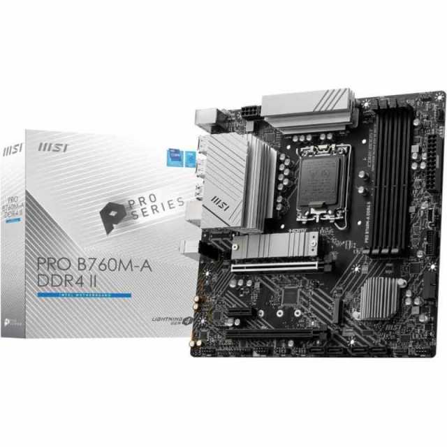 MSIマザーボード PRO B760M-A DDR4 II 第14/13/12世代Intel CPU(LGA1700) 【白い自作PCで快適ゲーム】 [B760 搭載] MB6318