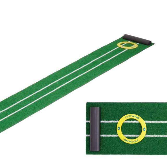 ダイヤゴルフ(DAIYA GOLF) ダイヤパターマット2way 1台で速度差打ち分け 距離感UP 順目 逆目 パターカップ パターマット パター練習マット ゴルフ練習器具 練習用品 トレーニング 人工芝 自宅 室内練習 屋内 2WAY 3m 今平周吾プロの通販は
