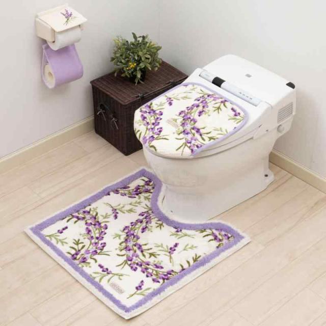 センコー S.D.S ラベンダー トイレマット 約65×65cm パープル 花柄 抗菌 防臭 日本製 32684の通販は