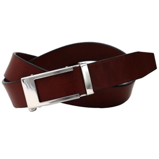 栃木レザー 無段階スライドベルト 日本製 スムースロックモデル 国産 スライドベルト メンズ ビジネス カジュアル 穴なし 本革 オートロック ゴルフ (ダークブラウン)