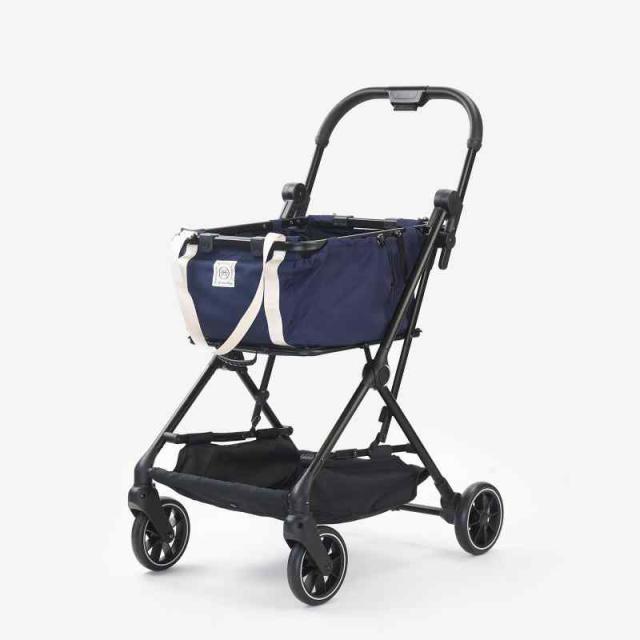 mysmooi(ミスモーイ) ミスモーイ(クラシックブルー) ショッピングカート キャリーカート 買い物カート 軽量 4輪 コンパクト 折りたたみ マイ付き