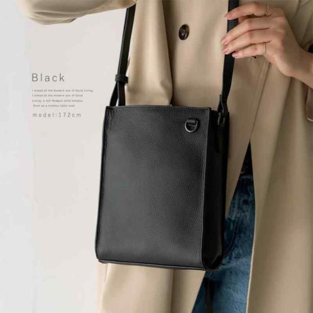 Gratante グラタンテ 本牛革 スクエア ミニショルダー レディース ショルダー abb-g0019 (ブラック) Gratante グラタンテ 本牛革 スクエア ミニショルダー レディース