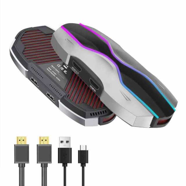 4k 120FPS HDMI キャプチャーボード パススルー USB3.1 HDR YUY2 ゲームキャプチャー ビデオキャプチャー Tpye-C マイク イヤホン デバイ