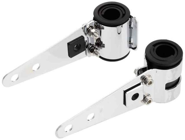 キジマ(Kijima) バイク ヘッドライトステー カスタム ロングタイプ 27-39mm スチール製 メッキ 205-0271の通販は