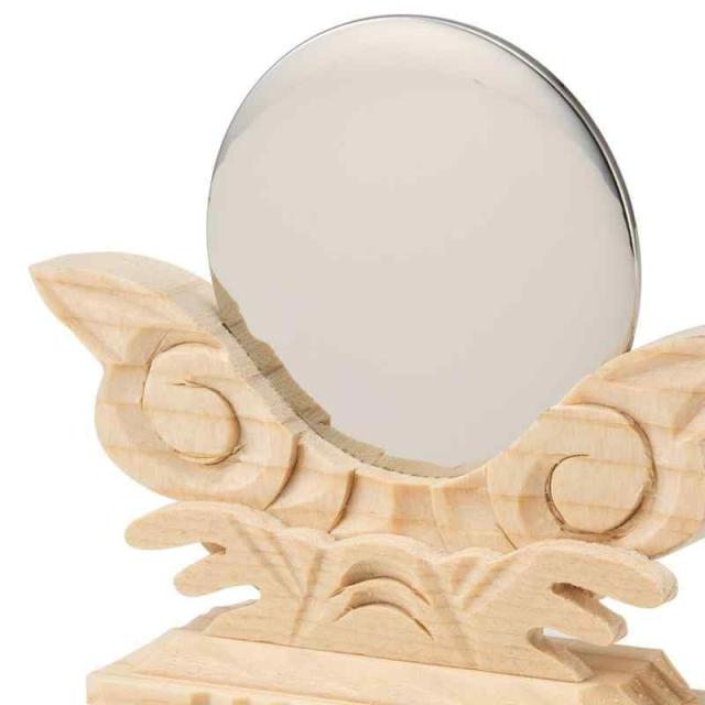 仏壇屋 滝田商店 神鏡(台付) 金属製「本鏡」 2寸(鏡径6cm・高さ10cm) 人気商品仏壇屋 滝田商店 神鏡(台付) 金属製「本鏡」 1.5寸(鏡径4.5