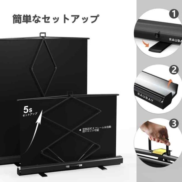 RAUBAY 折りたたみ式グリーンスクリーン バックドロップ ポータブル