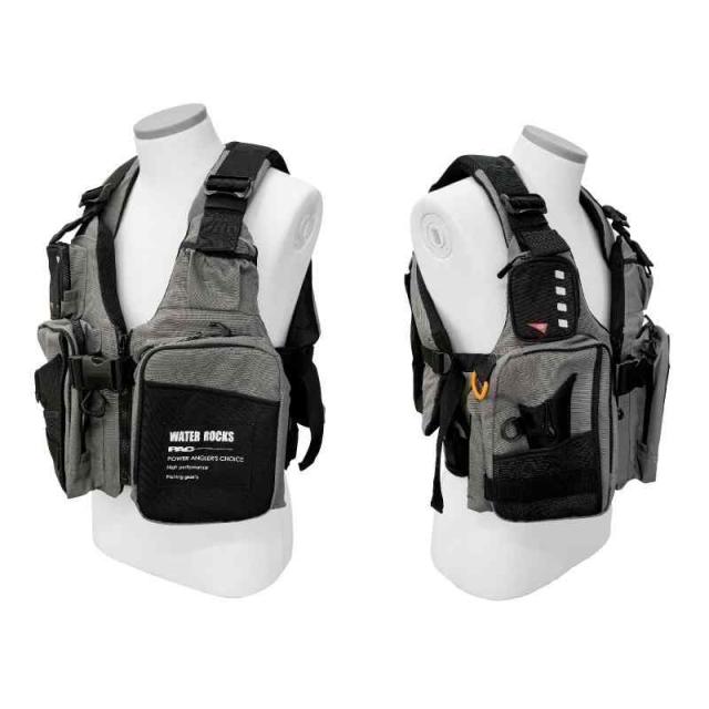 Water Rocks(ウォーターロックス) ショートライフベスト WRLV-3137-01 ブラック F オレンジブルー ウォーターロックス ショートライフベスト