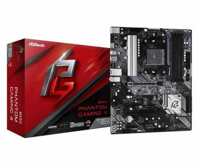 ASRock AMD Ryzen 3000シリーズ(Soket AM4)対応 B550チップセットマザーボード (ATX B550 Phantom Gaming 4)