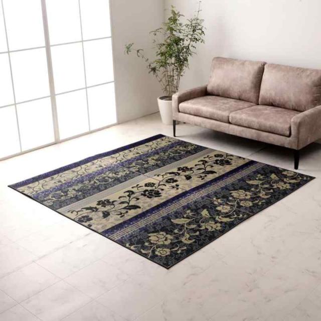 イケヒコ い草 ラグ カーペット マット DXヴィオラ パープル 約191