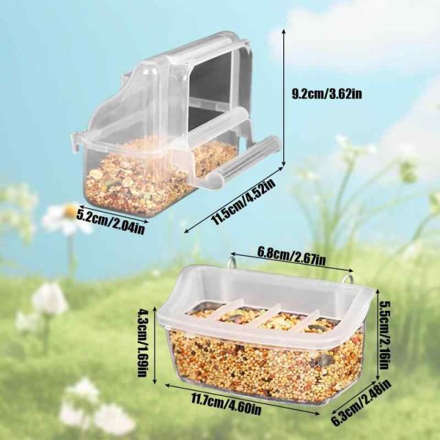 鳥かごフィーダー 2個セット バードフィーダー 鳥 餌入れ 水入れ