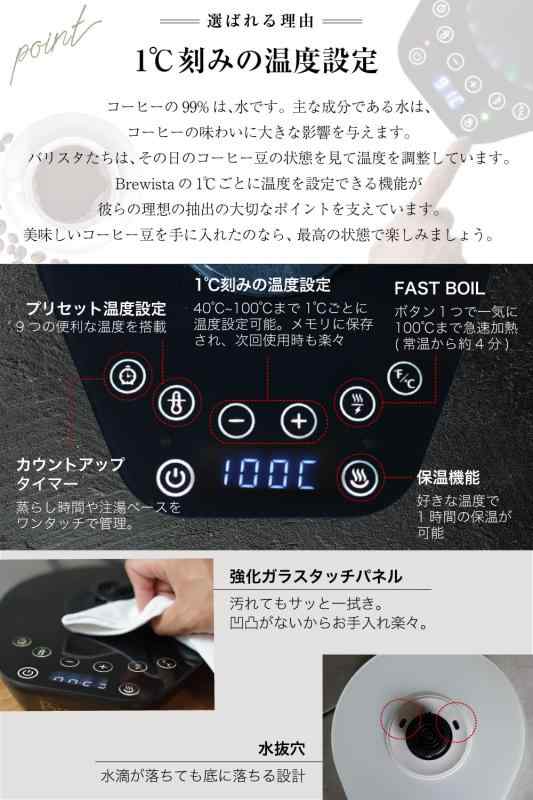 Brewista ケトル (ステンレススチール 1.0L)