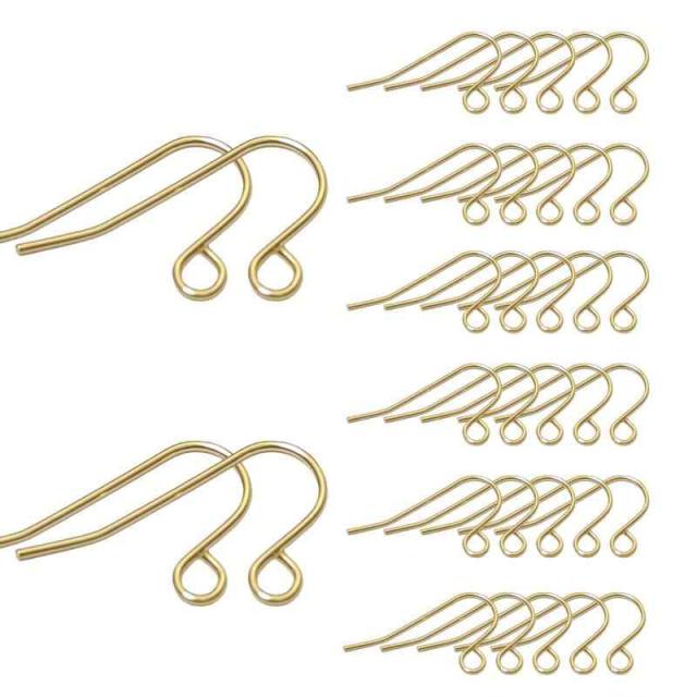 Arti-Cipesピアス パーツ フック 約50組(100個)セット アクセサリー パーツ 手芸 クラフト ハンドメード DIY材料 (金 100個)