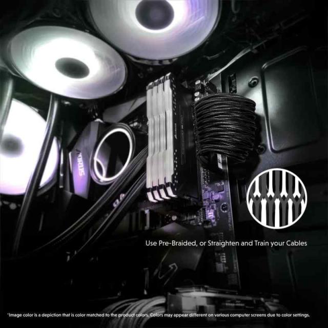 LINKUP - AVA 50cm 電源専用 スリーブカスタムPSUケーブル延長セット┃GPUパワー┃24ピン8ピン6ピンセット┃500mm LINKUP - AVA 50cm 電源専用 スリーブカスタムPSUケーブル延長セット