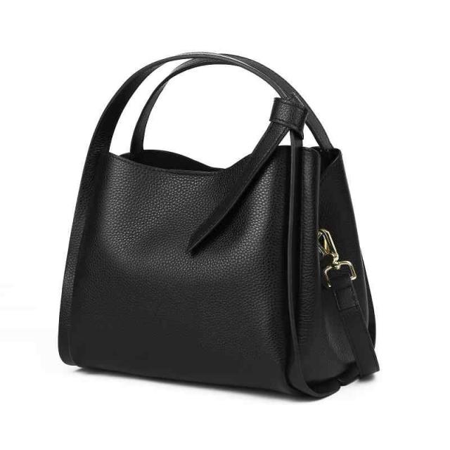 MFFOR ショルダー 高級本革 レディース 2way ハンド 大容量 高見え 斜め掛け シンプル カジュアル 斜めがけ 肩がけ 手持ち 人気 (ブラック)の通販は 9,731円