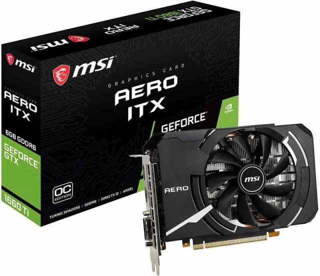 MSI GeForce GTX 1660 Ti AERO ITX 6G OC グラフィックスボード VD6893