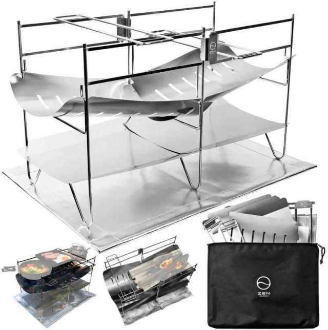 ZEN Camps 焚き火台 NT Fire Stand コンパクト 折りたたみ式 キャンプ ソロキャンプ 焚き火 ステンレス製 収納袋付 (焚き火台本体)の通販は