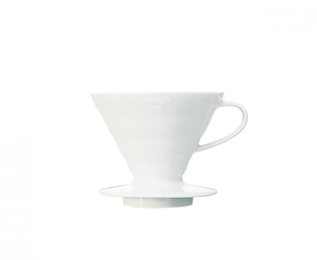 HARIO (ハリオ) コーヒードリッパー V60シリーズ (ホワイト, 1~4杯用, セラミック)