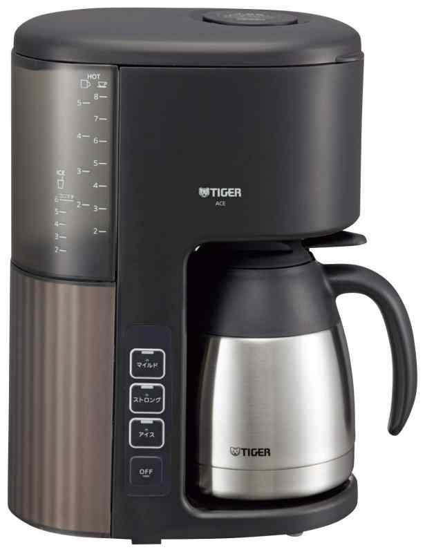 タイガー魔法瓶(TIGER) コーヒーメーカー 8杯用 真空 ステンレス サーバー アイス機能付き カフェブラック ACE-S080KQの通販は