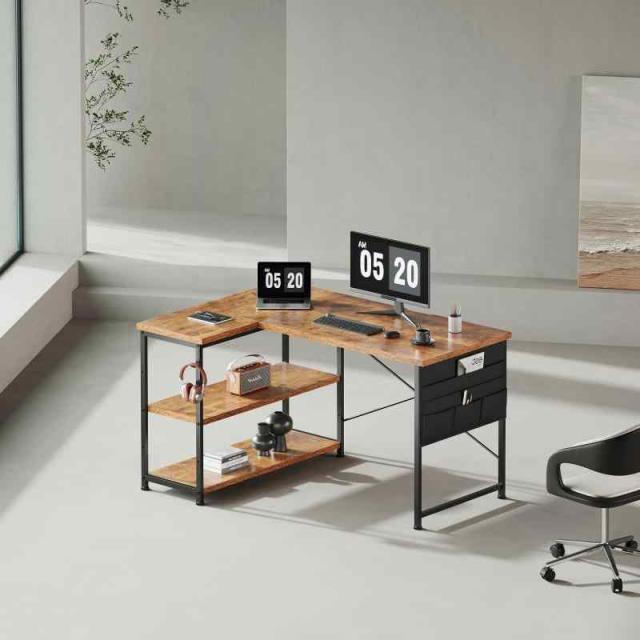YeTom l字デスク ゲーミングデスク デスク 幅107cm pcデスク
