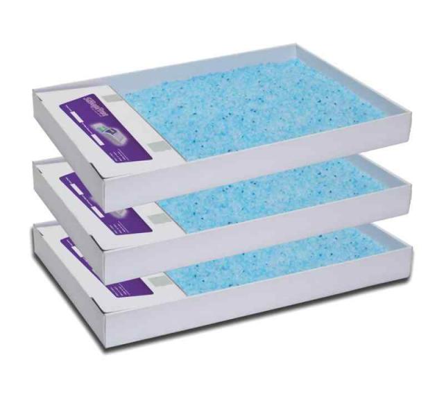 PetSafe（ペットセーフ）猫用自動トイレ スクープフリー 交換用猫砂トレーセット クリスタルブルー（３個入り）の通販は