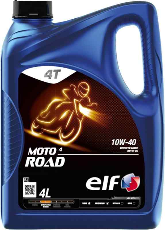 elf(エルフ) バイク用 4st エンジンオイル MOTO 4 ROAD (モト 4 ロード) 10W-40 部分合成油 (4L, 4L)の通販は