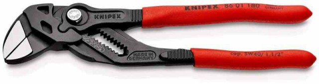 クニペックス KNIPEX 8601-180SB プライヤーレンチ プラスチックコーティングハンドル 8601-180SBの通販は