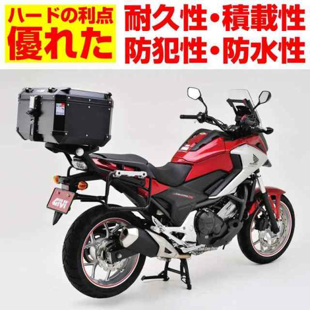 GIVI (ジビ) バイク用 リアボックス モノキーケース アルミ製 TREKKER OUTBACK OBKN (ブラック, 58L)