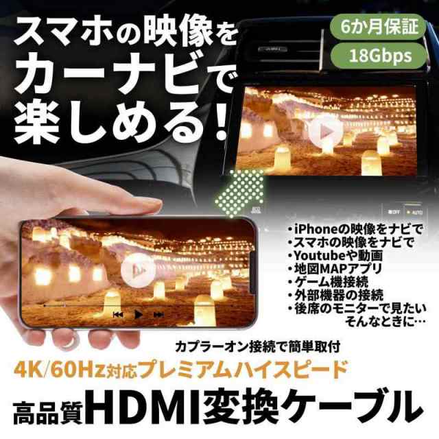 Rn1363] HDMI 変換ケーブル ミラーリング 車載ビデオ専用 Eタイプ Aタイプ トヨタ 三菱 ホンダ 日産 ダイハツ イクリプス アルパイン  純正ナビ 変換 接続 配線 アダプター コード DOP ホンダ 映像 変換配線 外部入力 キャスト Gの通販はau PAY マーケット - 健やか  ...