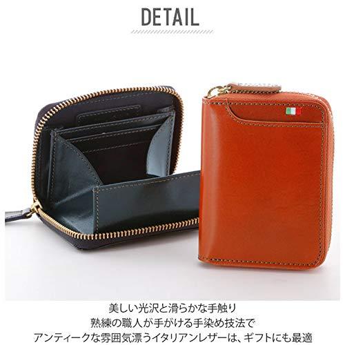 ミラグロ] ラウンドファスナー タンポナートレザーシリーズ (オレンジ)